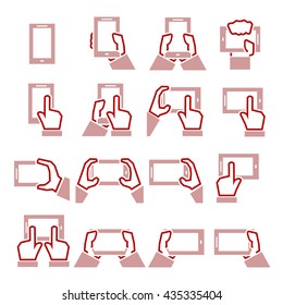 mobile phone icon set