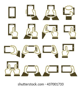 mobile phone icon set