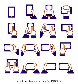 mobile phone icon set