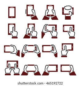 mobile phone icon set
