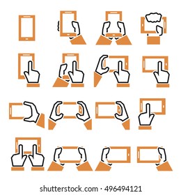 mobile phone icon set