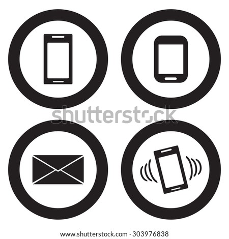 Mobile phone icon set
