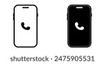 Mobile phone icon set. for mobile concept and web design. vector illustration