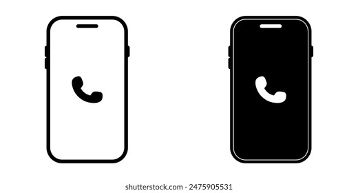 Mobile phone icon set. for mobile concept and web design. vector illustration