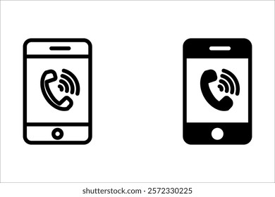 Mobile phone icon set. for mobile concept and web design. vector illustration