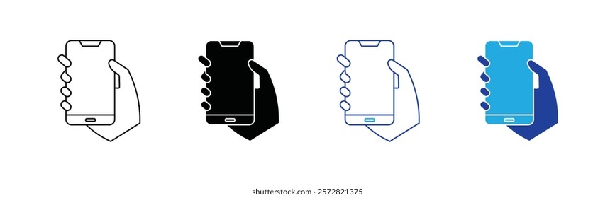 Mobile phone icon set. for mobile concept and web design. vector illustration