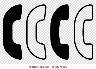Mobile phone icon set. for mobile concept and web design. Telephone icon. Contact us. Telephone, communication in flat style. Vector illustration. Phone icon set. Telephone symbol, call. Design eps 10
