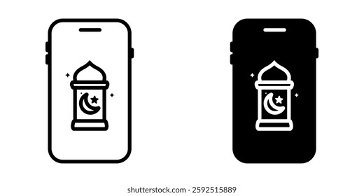 Mobile Phone icon set. for mobile concept and web design on white background