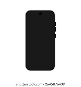 Mobile phone icon set. for mobile concept and web design with black and white screen vector illustration.