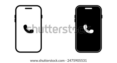 Mobile phone icon set. for mobile concept and web design. vector illustration