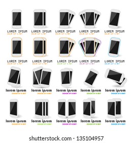 Mobile Phone Icon - Set - Isolated On White Background - Vector Illustration, Graphic Design Editable For Your Design. Mobile Logo