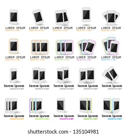 Mobile Phone Icon - Set - Isolated On White Background - Vector Illustration, Graphic Design Editable For Your Design. Mobile Logo