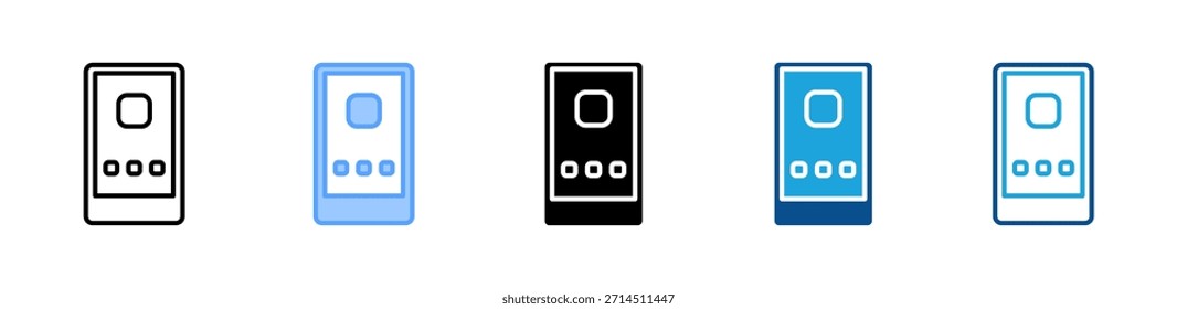 Conjunto de iconos de teléfono móvil colección de estilo múltiple