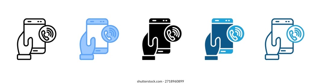 Conjunto de iconos de teléfono móvil colección de estilo múltiple