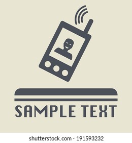 Mobile phone icon or sign, vector illustration