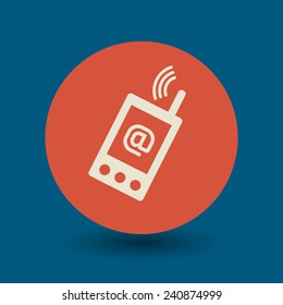 Mobile phone icon or sign, vector illustration