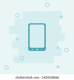 Mobile Phone Icon. Simple icon, blue colored icon illustration. 