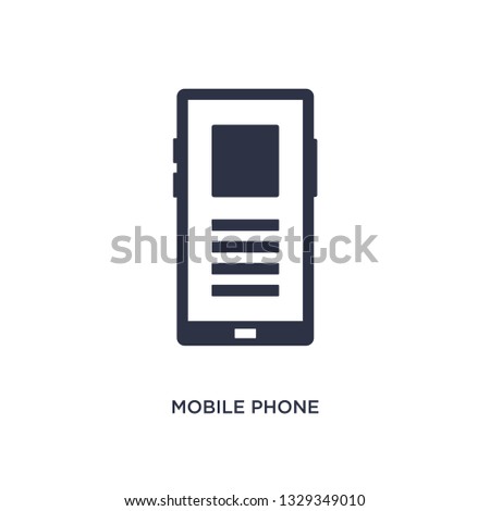 mobile phone icon. Simple element illustration from customer service concept. mobile phone editable symbol design on white background. Can be use for web and mobile.