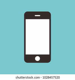 mobile phone icon. smartphone icon. mobile phone smartphone device gadget on the blue background.