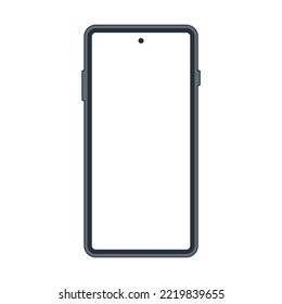 Mobile phone icon. Smartphone with empty display. Flat vector illustration