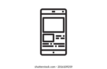 Mobile phone icon . smartphone icon isolated on white background. phone icon vector