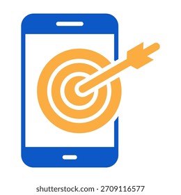 Icono de teléfono móvil Ilustración vectorial de diseño de color sólido