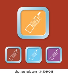 Mobile phone icon in the square button