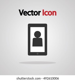 Mobile phone icon, Telephone icon, Smartphone icon with chat icon, group talk icon. vector illustration image.