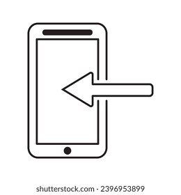Mobile Phone icon in trendy flat style isolated on gray background. Smartphone pictogram. Telephone symbol for your web design
