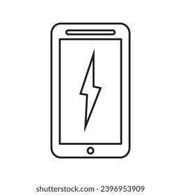 Mobile Phone icon in trendy flat style isolated on gray background. Smartphone pictogram. Telephone symbol for your web design