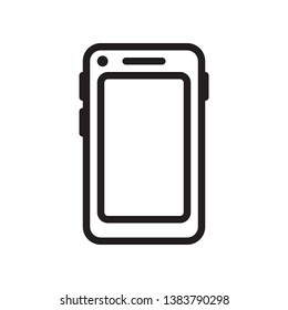 Mobile phone icon in trendy outline style design. Vector graphic illustration. Phone symbol for website design, logo, app, and ui. Editable vector stroke. EPS 10.