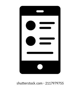 mobile phone Icon. User interface Vector Illustration, As a Simple Vector Sign and Trendy Symbol in Line Art Style, for Design and Websites, or Mobile Apps,