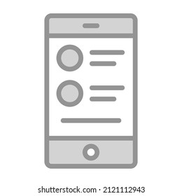Handysymbol. Benutzerschnittstelle, Vektorgrafik, als einfaches Vektorsymbol und Trendy-Symbol im Art Style Line, für Design und Websites oder mobile Apps,