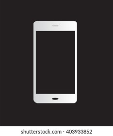 Mobile phone icon vector black color
