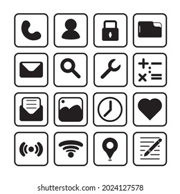 mobile phone icon vector for both web and app use