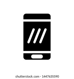 Mobile phone icon, vector design emblem isolated 

illustration , logo business outline solid background white