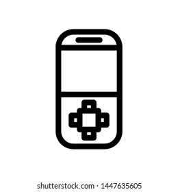 Mobile phone icon, vector design emblem isolated 

illustration , logo business outline solid background white