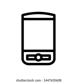 Mobile phone icon, vector design emblem isolated 

illustration , logo business outline solid background white