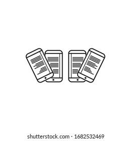 mobile phone icon vector design sign