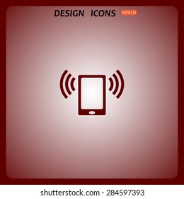 mobile phone. icon. vector design
