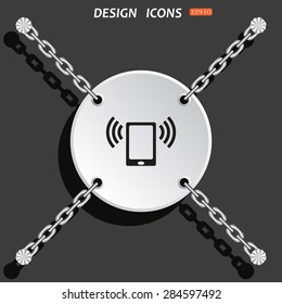 mobile phone. icon. vector design
