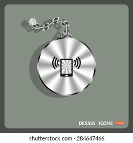 mobile phone. icon. vector design