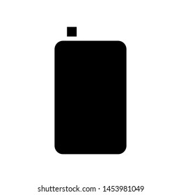 Mobile phone icon , vector emblem isolated , smartphone concept lineart glyph illustration , gadget design outline solid background white