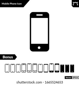 mobile phone icon vector with extra bonus. smartphone icon vector