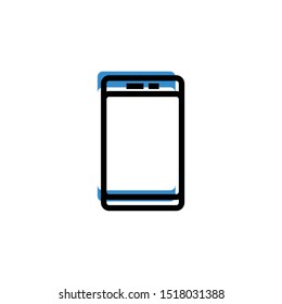 Mobile phone icon vector graphic illustration