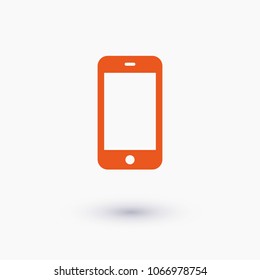 Mobile phone icon vector illustration. Minimalist style.
