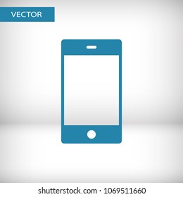 Mobile phone icon vector illustration. Minimalist style.