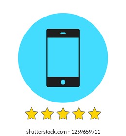 Mobile phone icon vector illustration. Minimalist style.