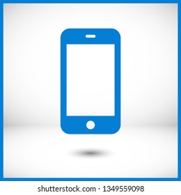 Mobile phone icon vector illustration. Minimalist style.