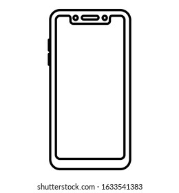 Mobile Phone icon vector illustration logo template. Smartphone symbol set B.
